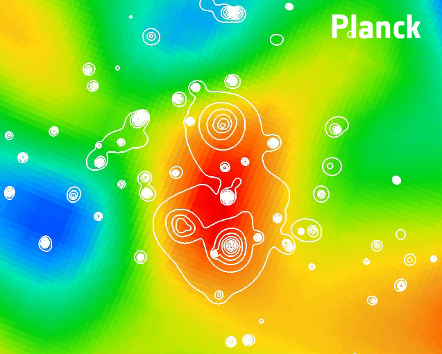 Un superammasso nello sguardo di Planck