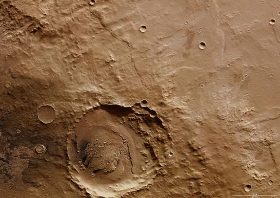 Schiaparelli modellato da acqua e vento