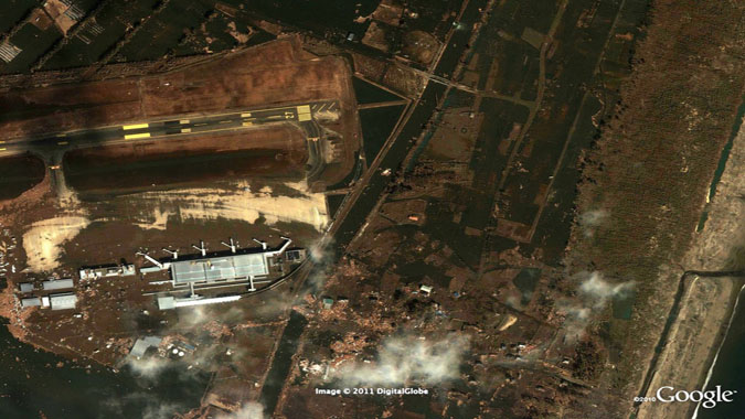 Il Giappone da satellite prima e dopo il terremoto
