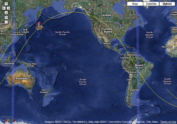 Una mappa per capire dove cadrà il satellite Uars