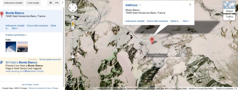 Così Google ci ruba il Monte Bianco