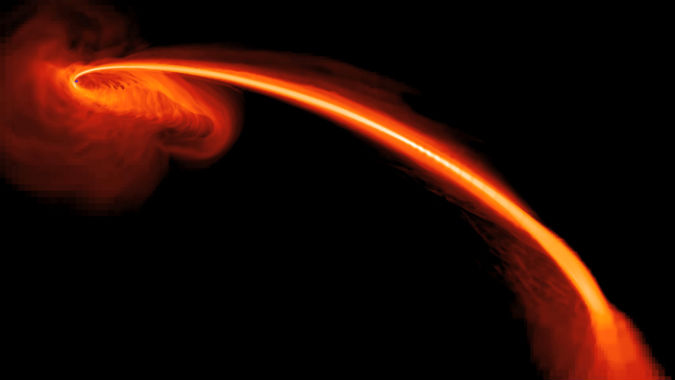 La stella fatta a pezzi dal buco nero