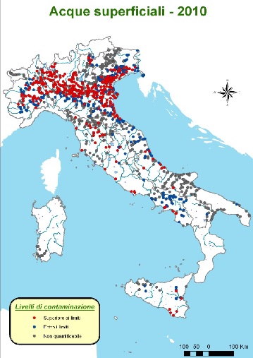 Quanti pesticidi nelle acque italiane?