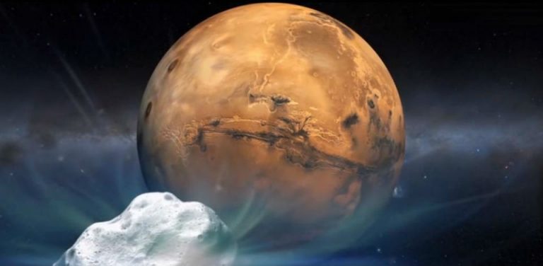 Una cometa domenica sfiorerà Marte