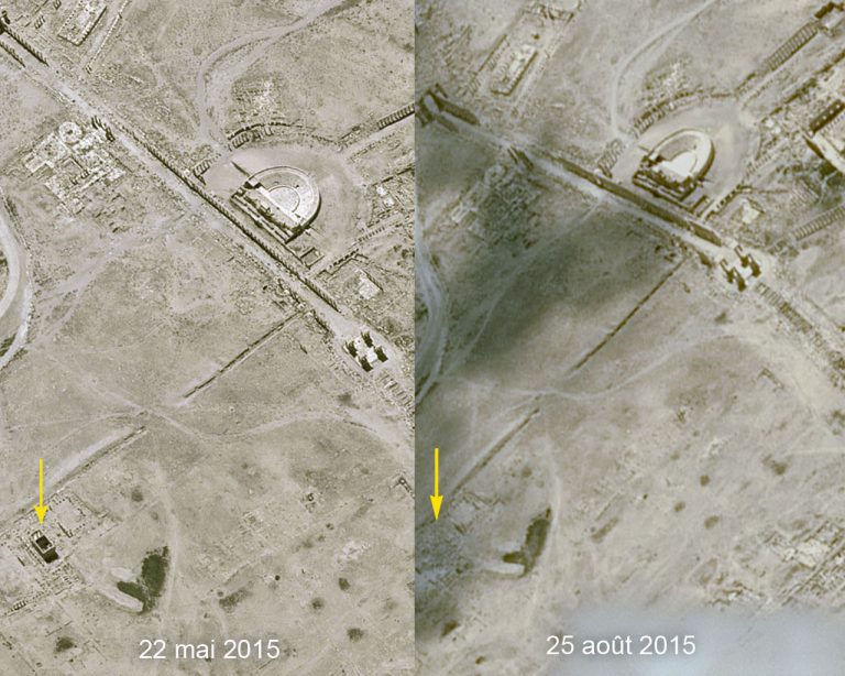 Palmira: la distruzione del tempio vista dallo Spazio