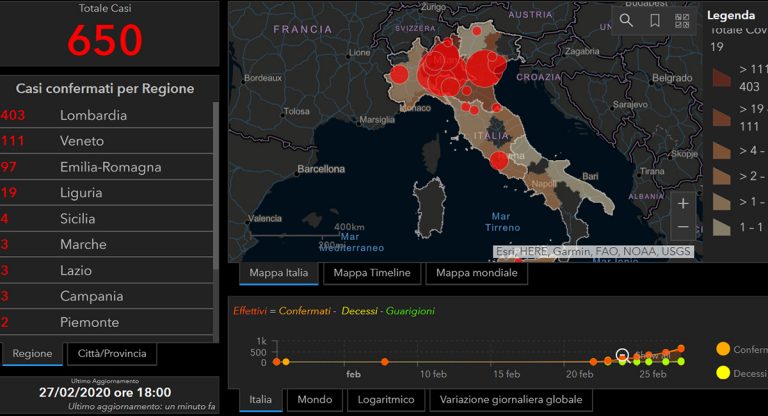 Mappa interattiva Covid-19